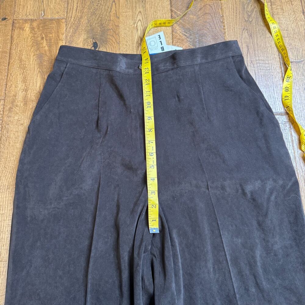 VTG Joan Leslie High Waist Brown Trouser Dress Pant Womens Sz 16 NWT - Picture 3 of 7